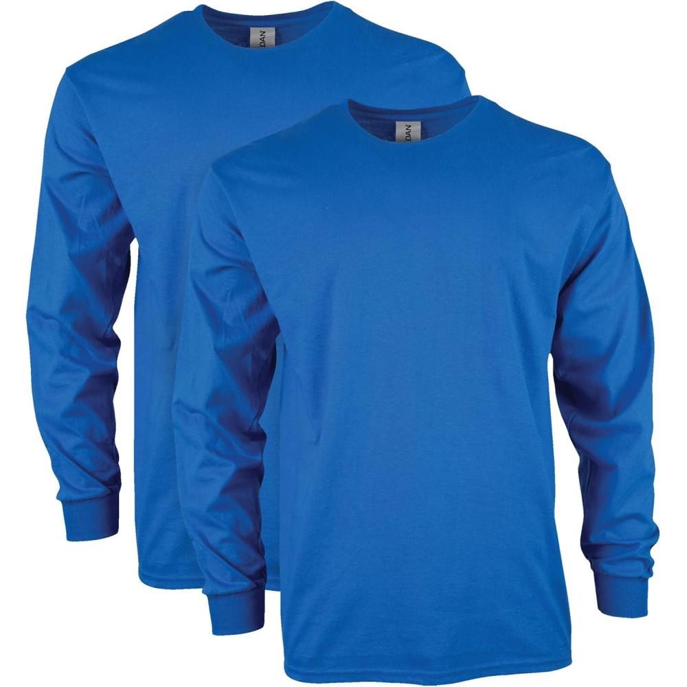 imageGildan Adult Ultra Cotton Long Sleeve TShirt Style G2400 MultipackRoyal 2pack