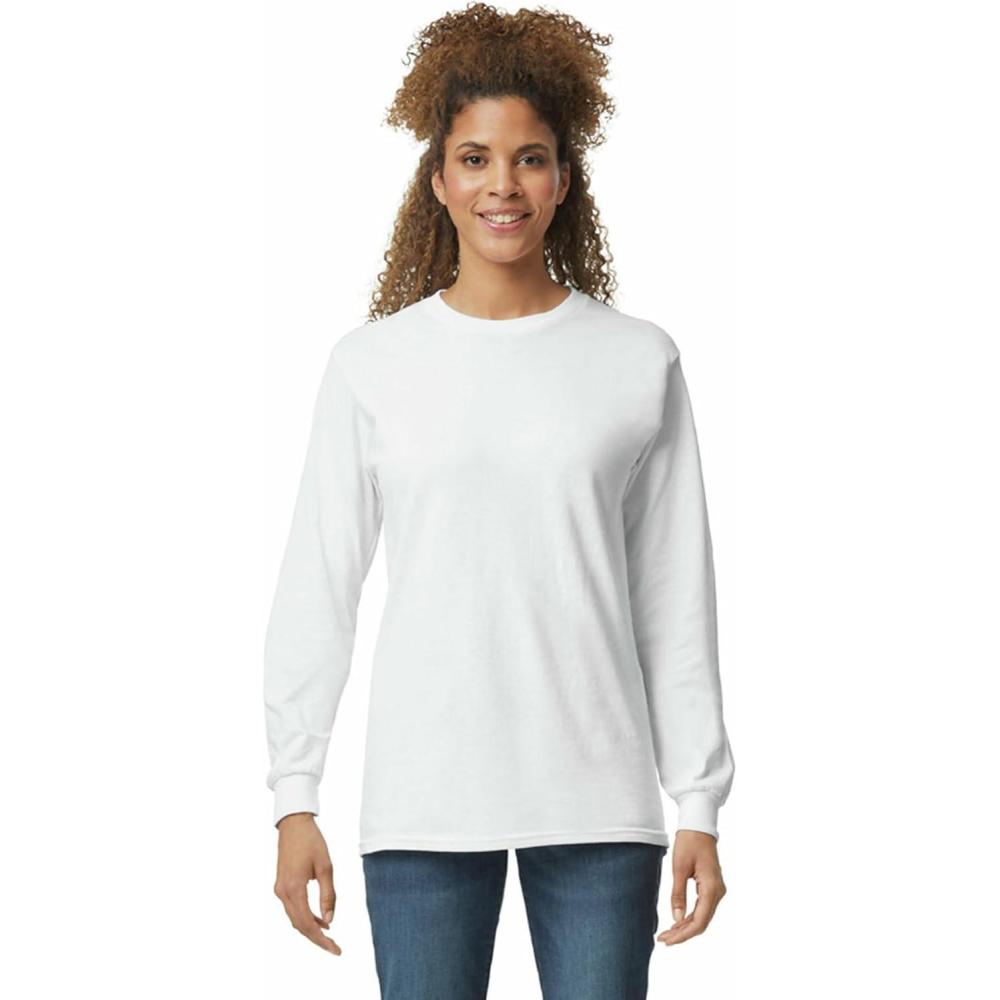 imageGildan Adult Ultra Cotton Long Sleeve TShirt Style G2400 MultipackWhite 72pack