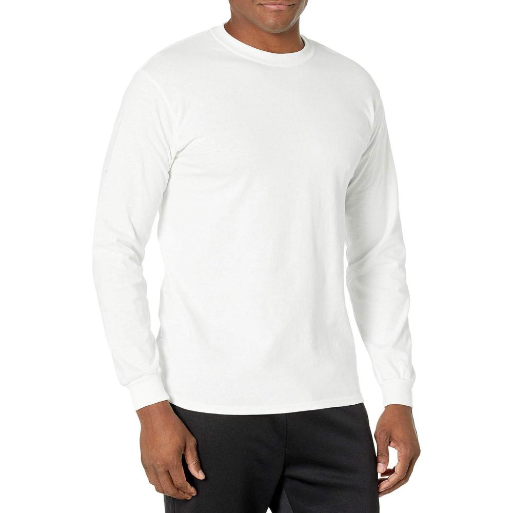imageGildan Adult Ultra Cotton Long Sleeve TShirt Style G2400 MultipackWhite