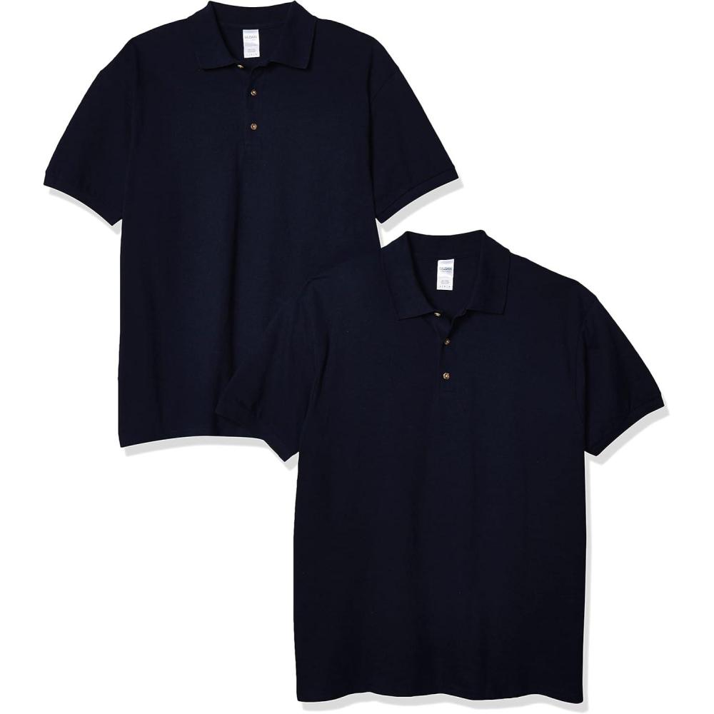 imageGildan Adult Ultra Cotton Pique Sport Shirt Style G3800 2PackNavy
