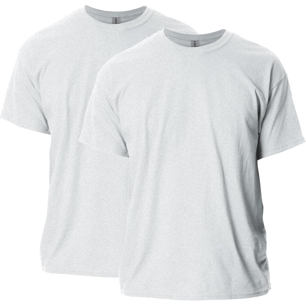 imageGildan Adult Ultra Cotton TShirt Style G2000 MultipackAsh Grey 2pack