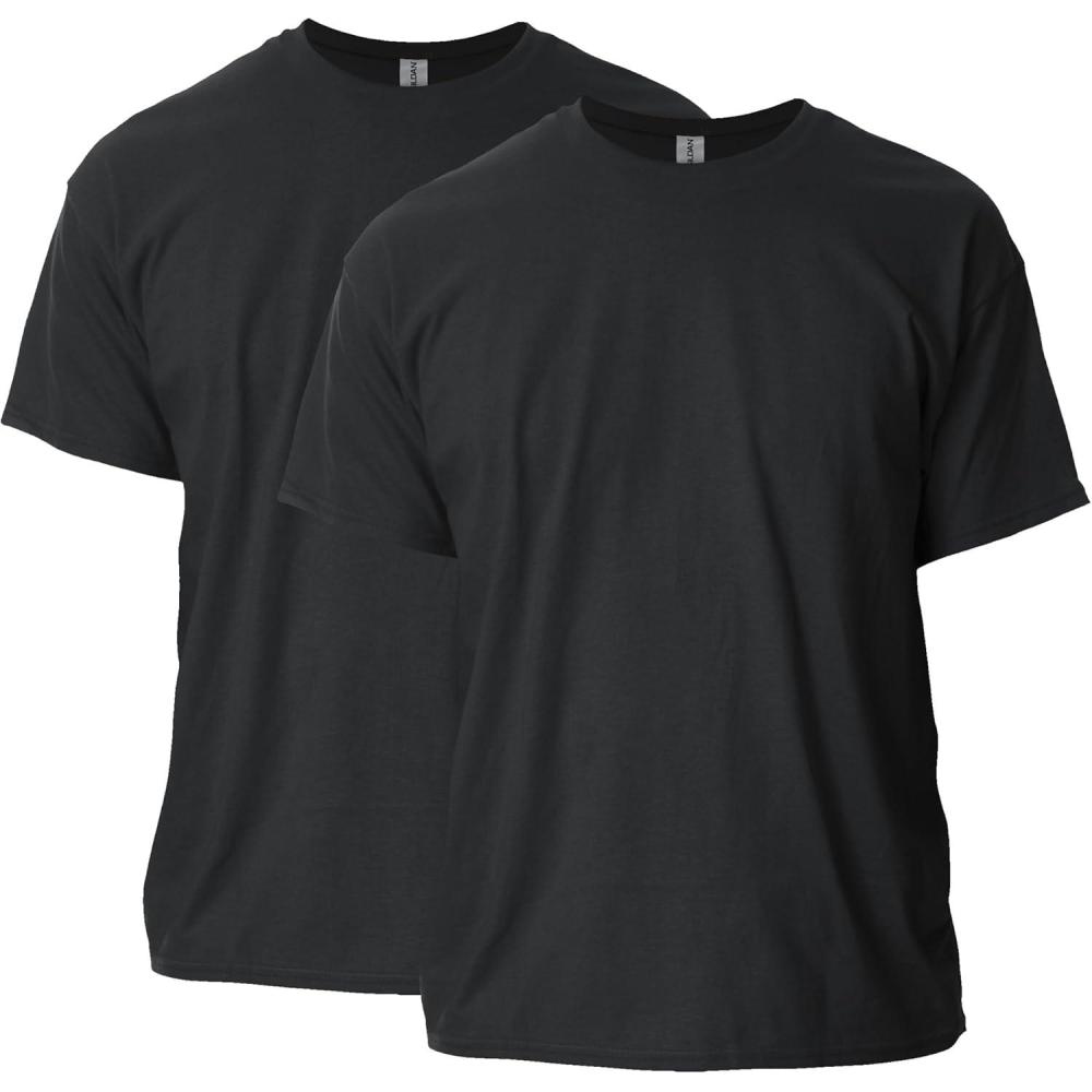 imageGildan Adult Ultra Cotton TShirt Style G2000 MultipackBlack 2pack