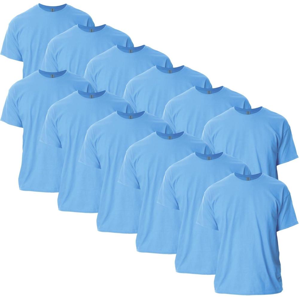 imageGildan Adult Ultra Cotton TShirt Style G2000 MultipackCarolina Blue 12pack