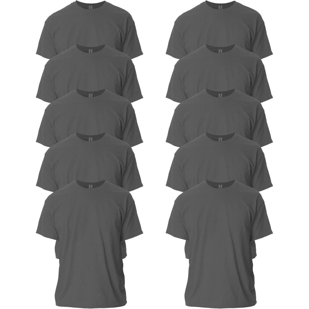 imageGildan Adult Ultra Cotton TShirt Style G2000 MultipackCharcoal 10pack