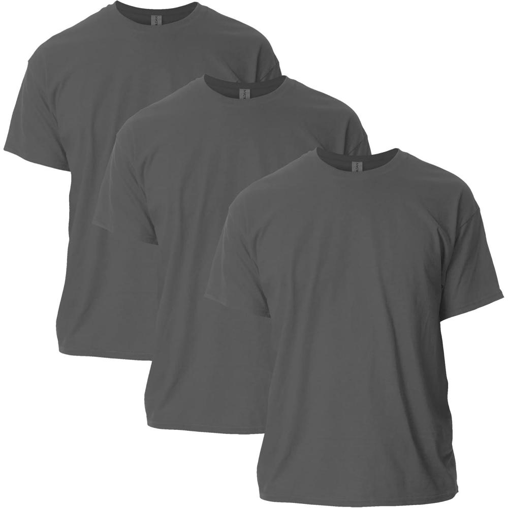 imageGildan Adult Ultra Cotton TShirt Style G2000 MultipackCharcoal 3pack