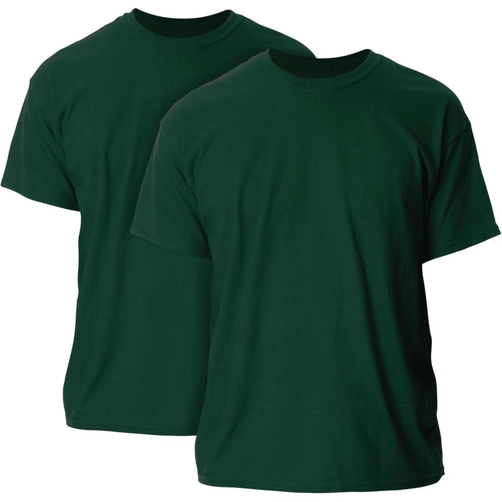 imageGildan Adult Ultra Cotton TShirt Style G2000 MultipackForest Green 2pack