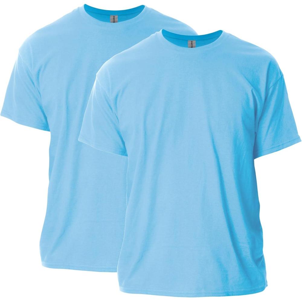 imageGildan Adult Ultra Cotton TShirt Style G2000 MultipackLight Blue 2pack