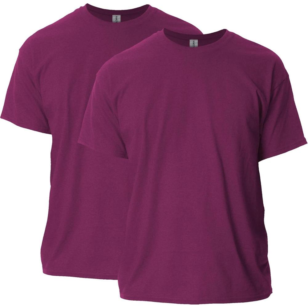imageGildan Adult Ultra Cotton TShirt Style G2000 MultipackMaroon 2pack
