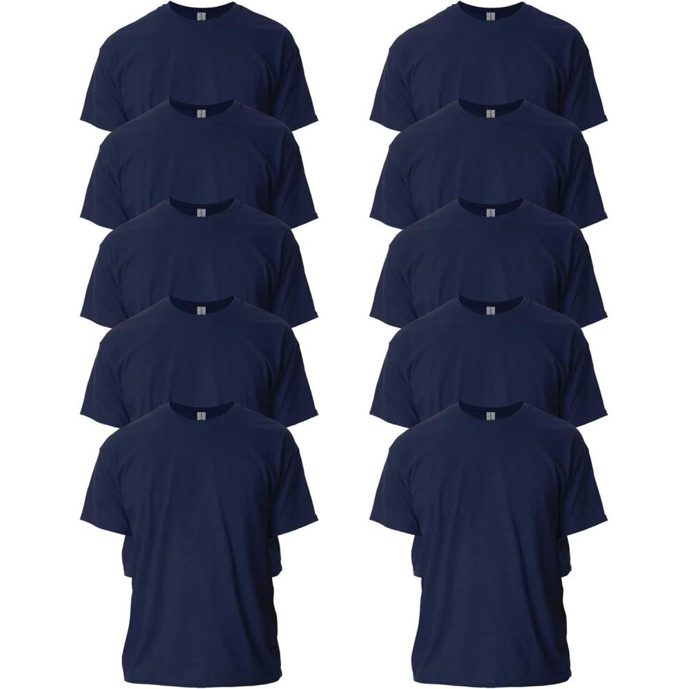 imageGildan Adult Ultra Cotton TShirt Style G2000 MultipackNavy 10pack