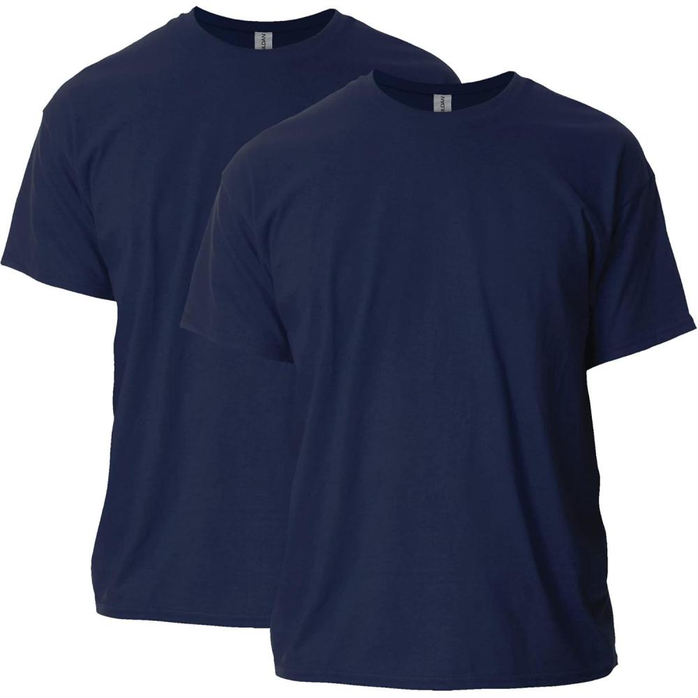 imageGildan Adult Ultra Cotton TShirt Style G2000 MultipackNavy 2pack
