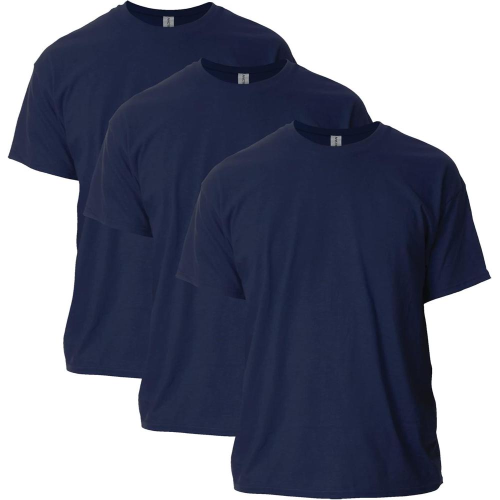 imageGildan Adult Ultra Cotton TShirt Style G2000 MultipackNavy 3pack