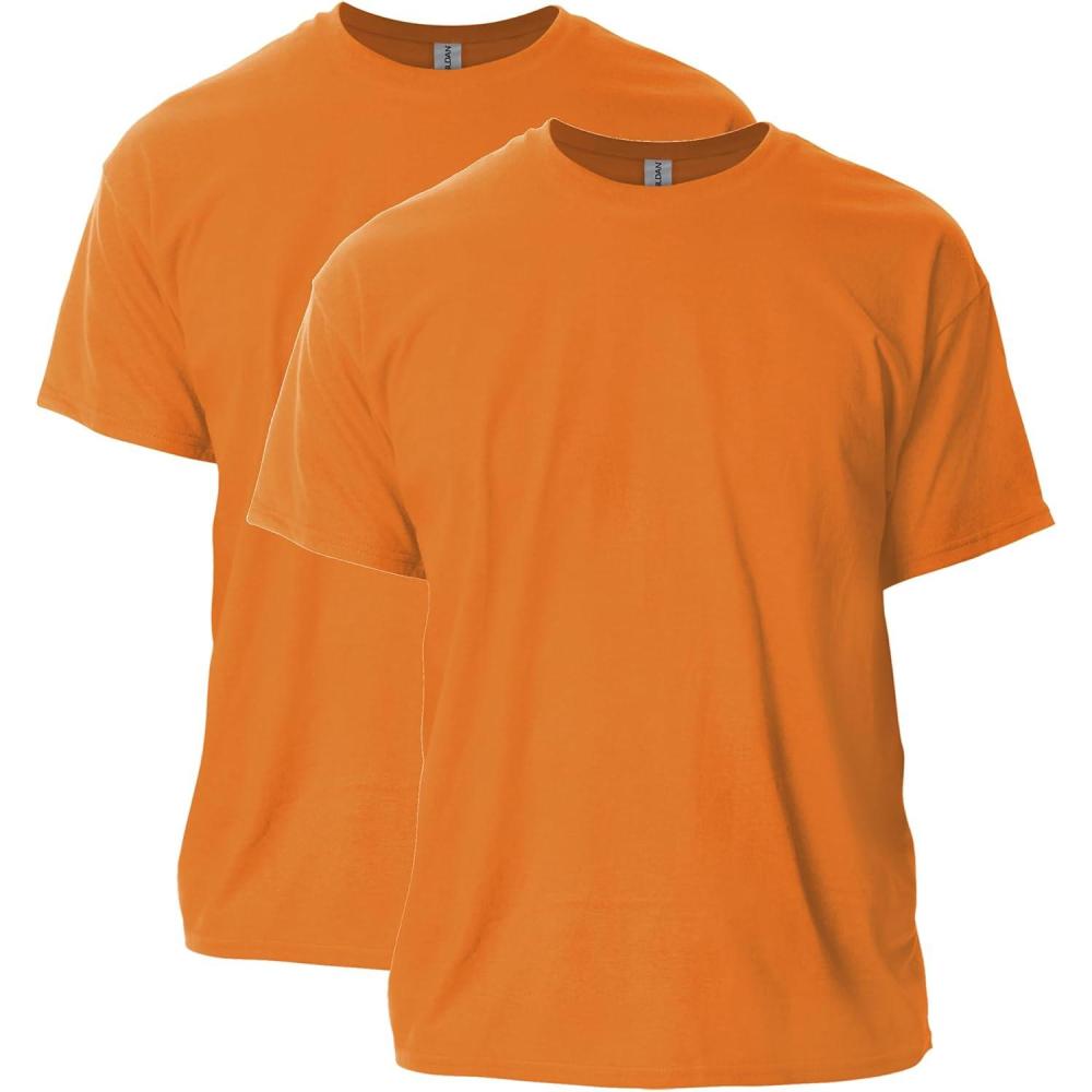 imageGildan Adult Ultra Cotton TShirt Style G2000 MultipackOrange 2pack
