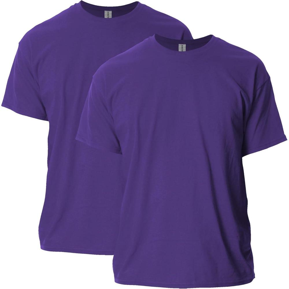 imageGildan Adult Ultra Cotton TShirt Style G2000 MultipackPurple 2pack