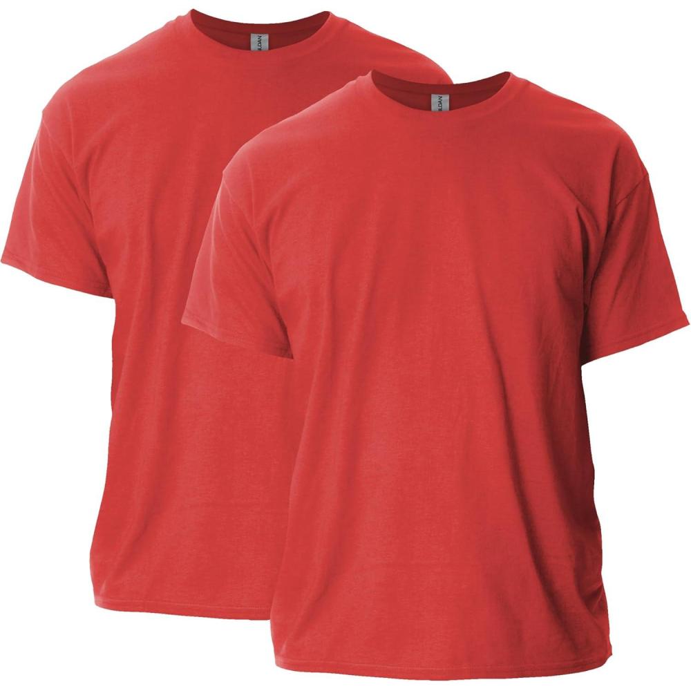 imageGildan Adult Ultra Cotton TShirt Style G2000 MultipackRed 2pack