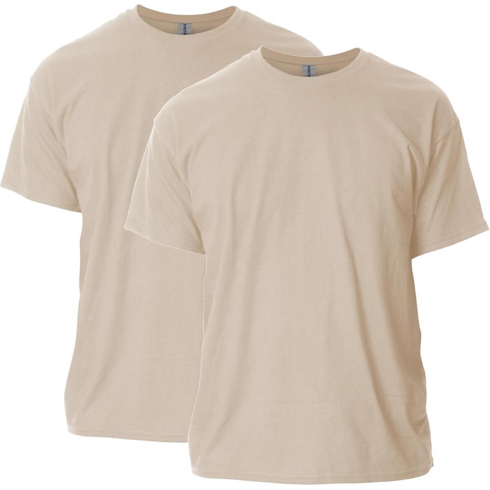imageGildan Adult Ultra Cotton TShirt Style G2000 MultipackSand 2pack