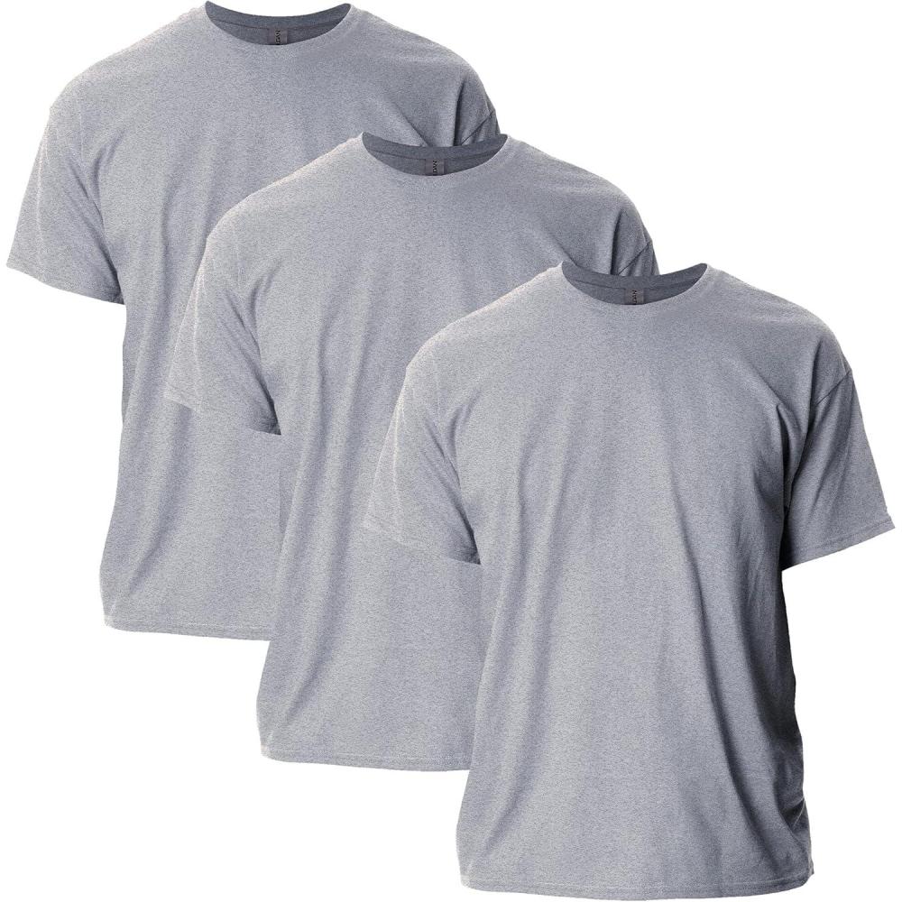 imageGildan Adult Ultra Cotton TShirt Style G2000 MultipackSport Grey 3pack