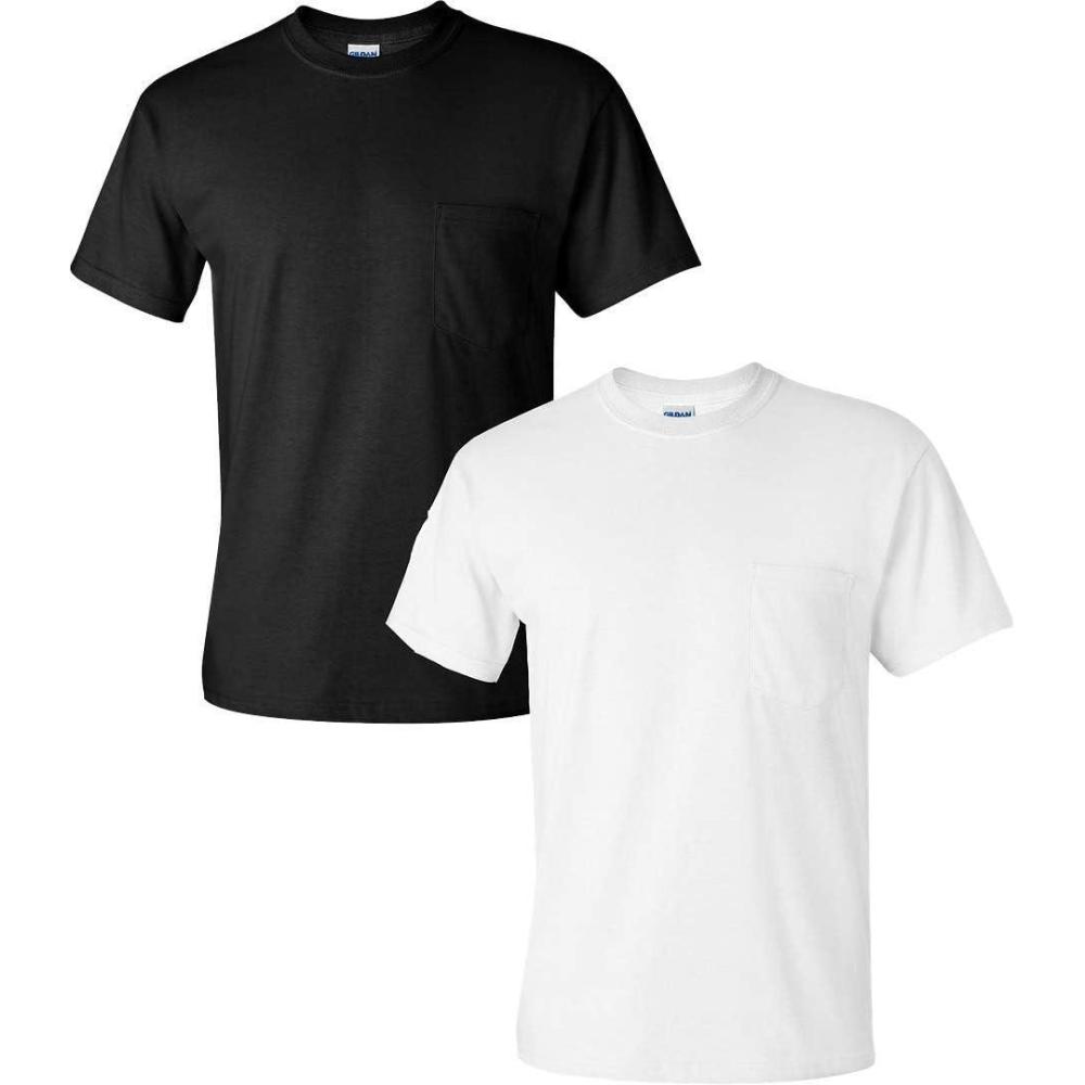 imageGildan Adult Ultra Cotton TShirt with Pocket Style G2300 2PackAssorted