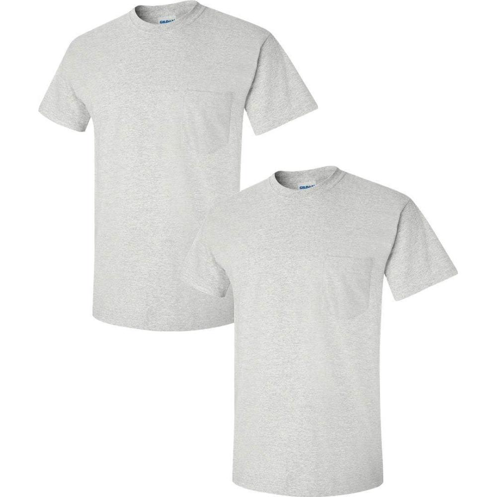 imageGildan Adult Ultra Cotton TShirt with Pocket Style G2300 2PackGrey