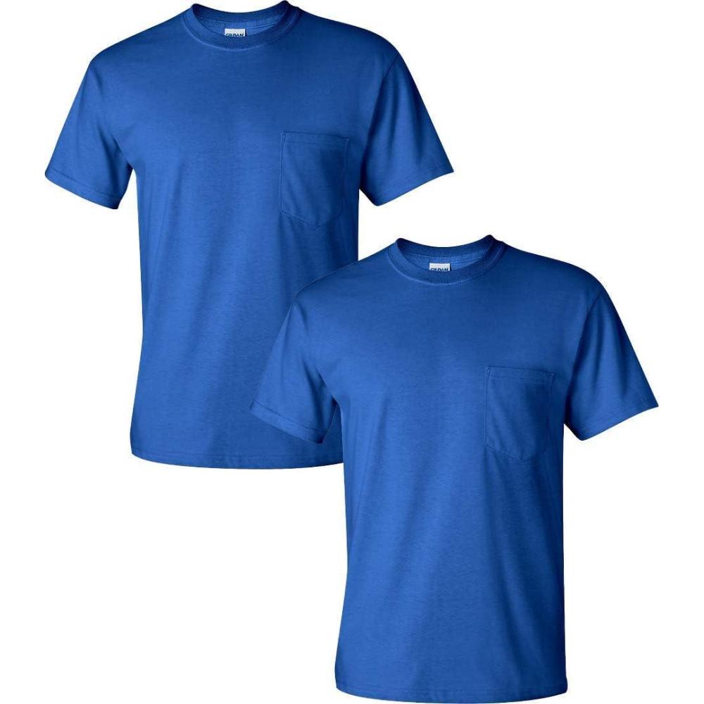 imageGildan Adult Ultra Cotton TShirt with Pocket Style G2300 2PackRoyal