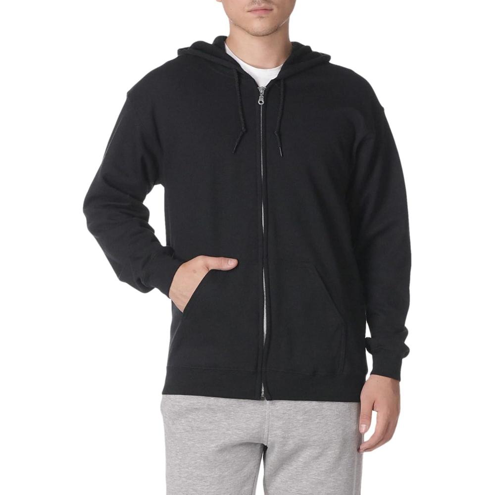 imageGildan Fleece Zip Hoodie Sweatshirt Style G18600 MultipackBlack