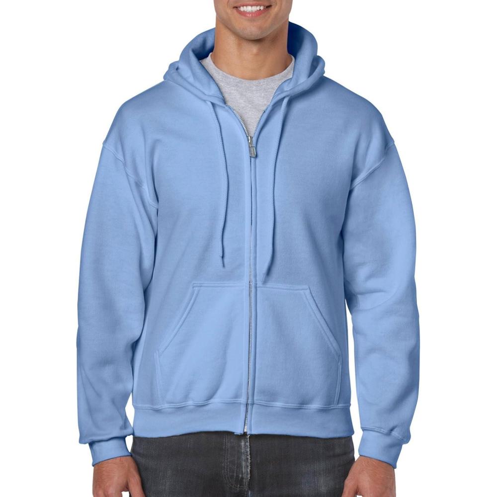 imageGildan Fleece Zip Hoodie Sweatshirt Style G18600 MultipackCarolina Blue