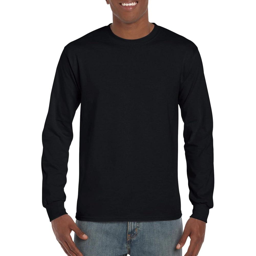 imageGildan Hammer Adult Long Sleeve TShirt 2Pack Style GH400Black