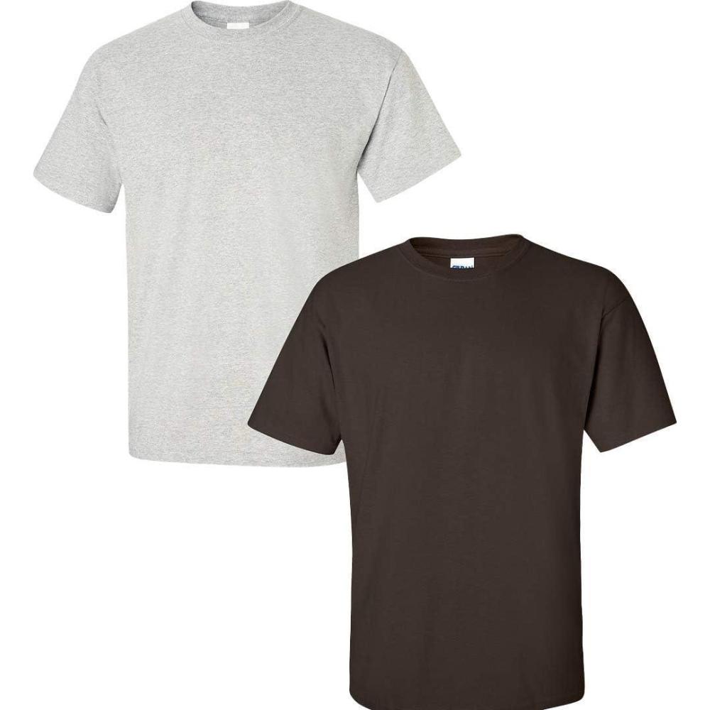 imageGildan Hammer Adult TShirt 2Pack Style GH0001 Ash 1 Dark Chocolate