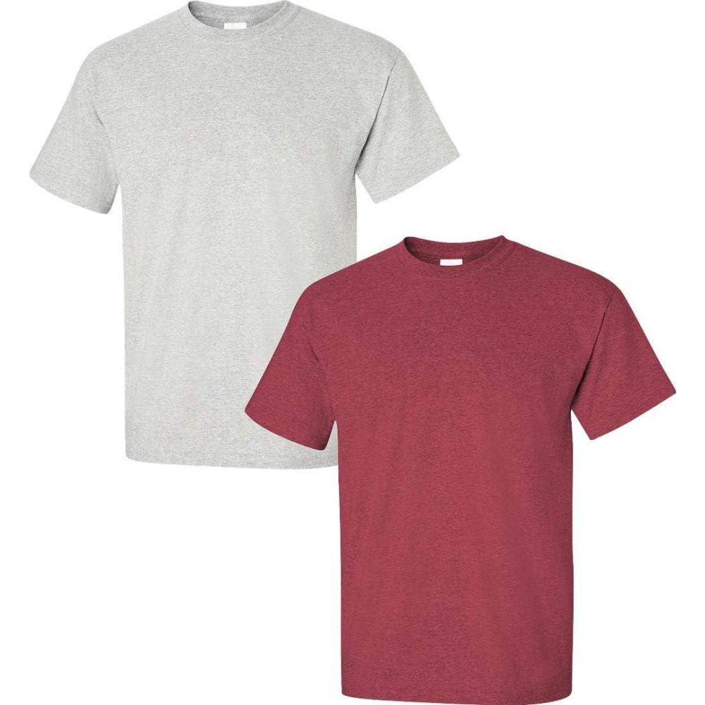 imageGildan Hammer Adult TShirt 2Pack Style GH0001 Ash 1 Heather Cardinal
