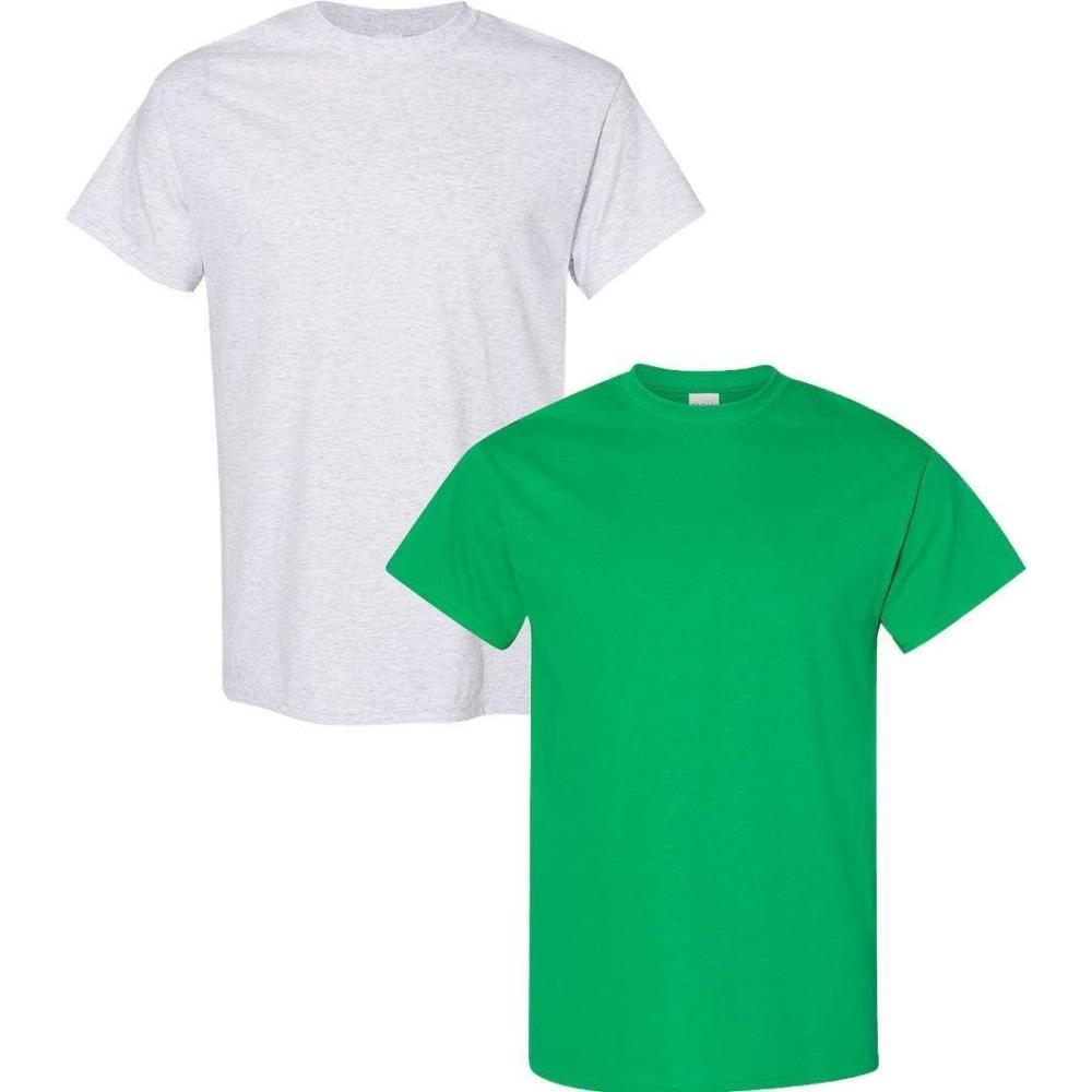imageGildan Hammer Adult TShirt 2Pack Style GH0001 Ash Grey  1 Irish Green