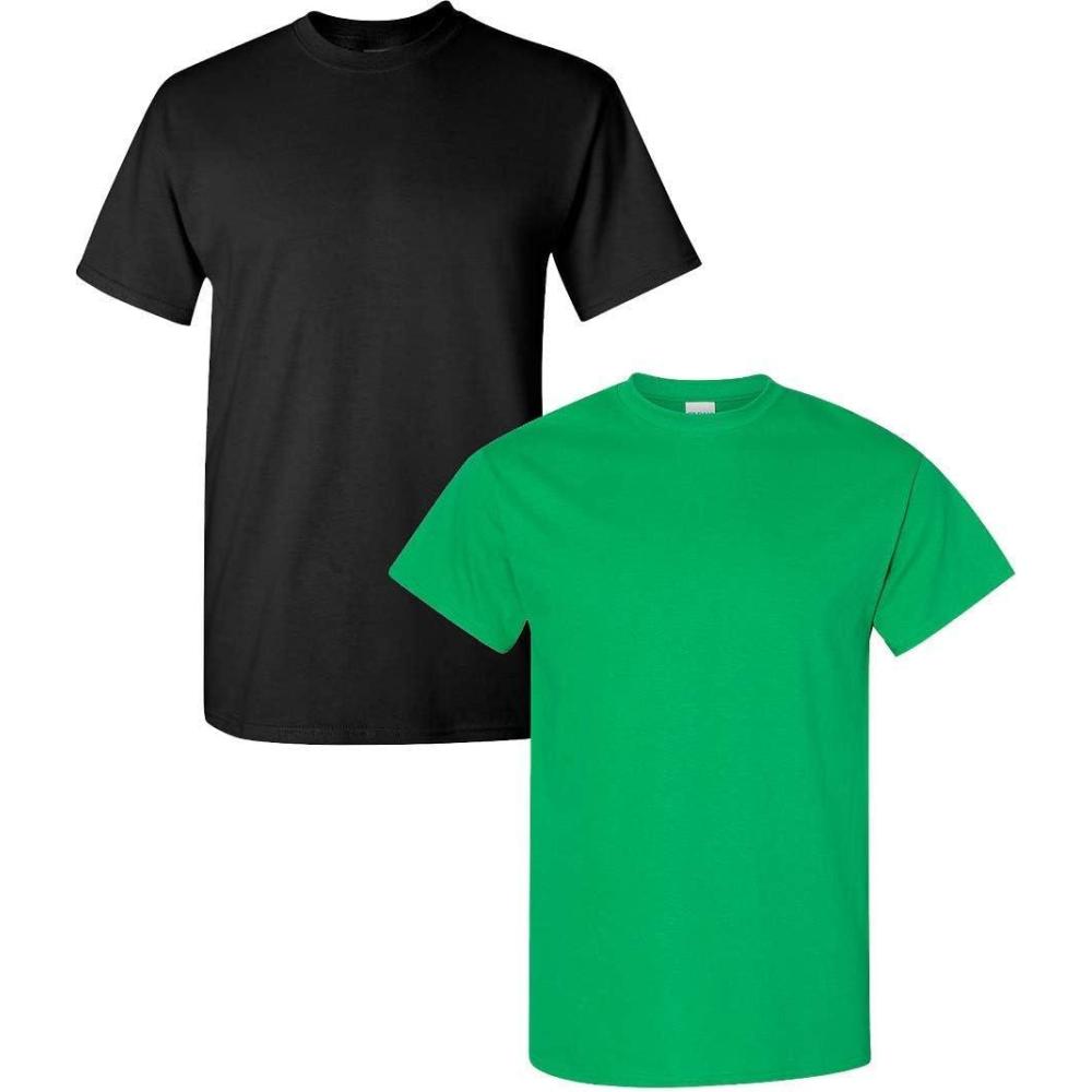imageGildan Hammer Adult TShirt 2Pack Style GH0001 Black  1 Irish Green
