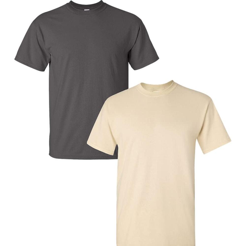 imageGildan Hammer Adult TShirt 2Pack Style GH0001 Charcoal  1 Natural