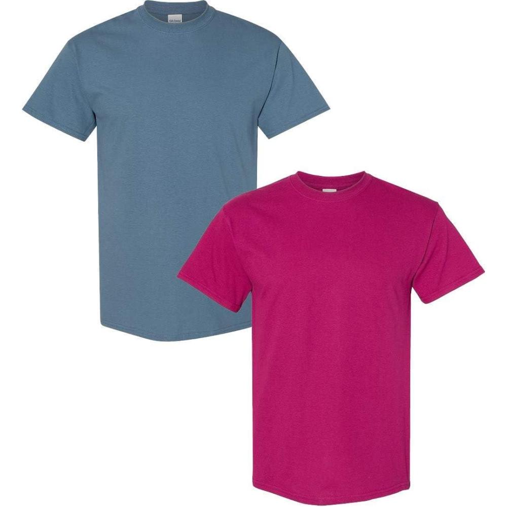 imageGildan Hammer Adult TShirt 2Pack Style GH0001 Indigo Blue  1 Berry