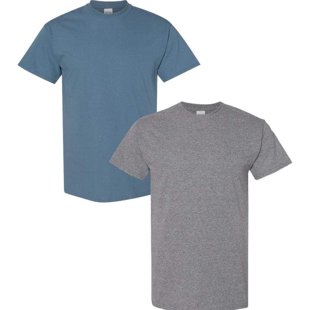 imageGildan Hammer Adult TShirt 2Pack Style GH0001 Indigo Blue  1 Graphite Heather