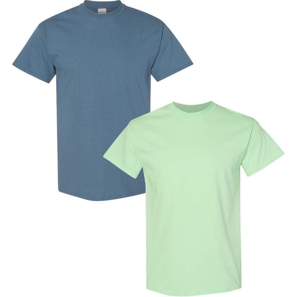 imageGildan Hammer Adult TShirt 2Pack Style GH0001 Indigo Blue  1 Mint Green