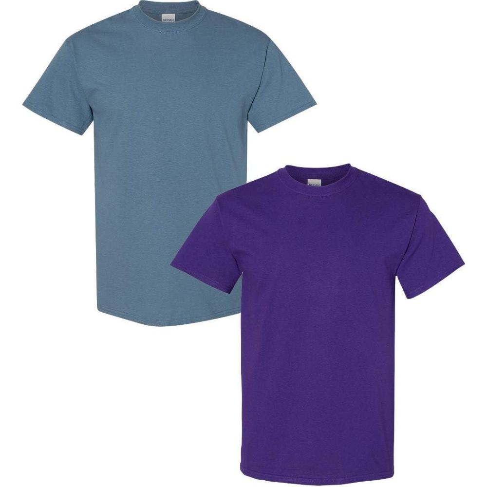 imageGildan Hammer Adult TShirt 2Pack Style GH0001 Indigo Blue  1 Purple