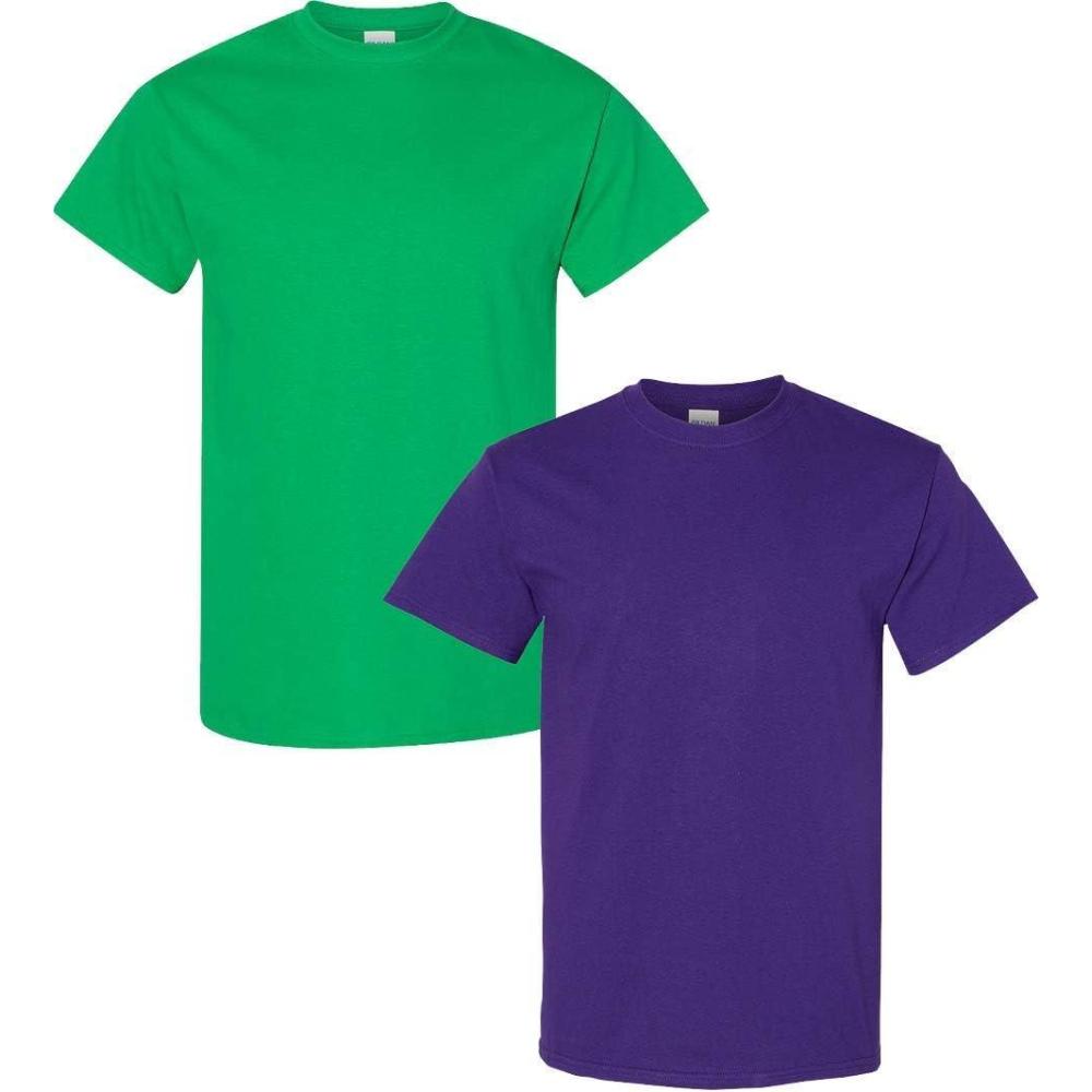 imageGildan Hammer Adult TShirt 2Pack Style GH0001 Irish Green  1 Purple