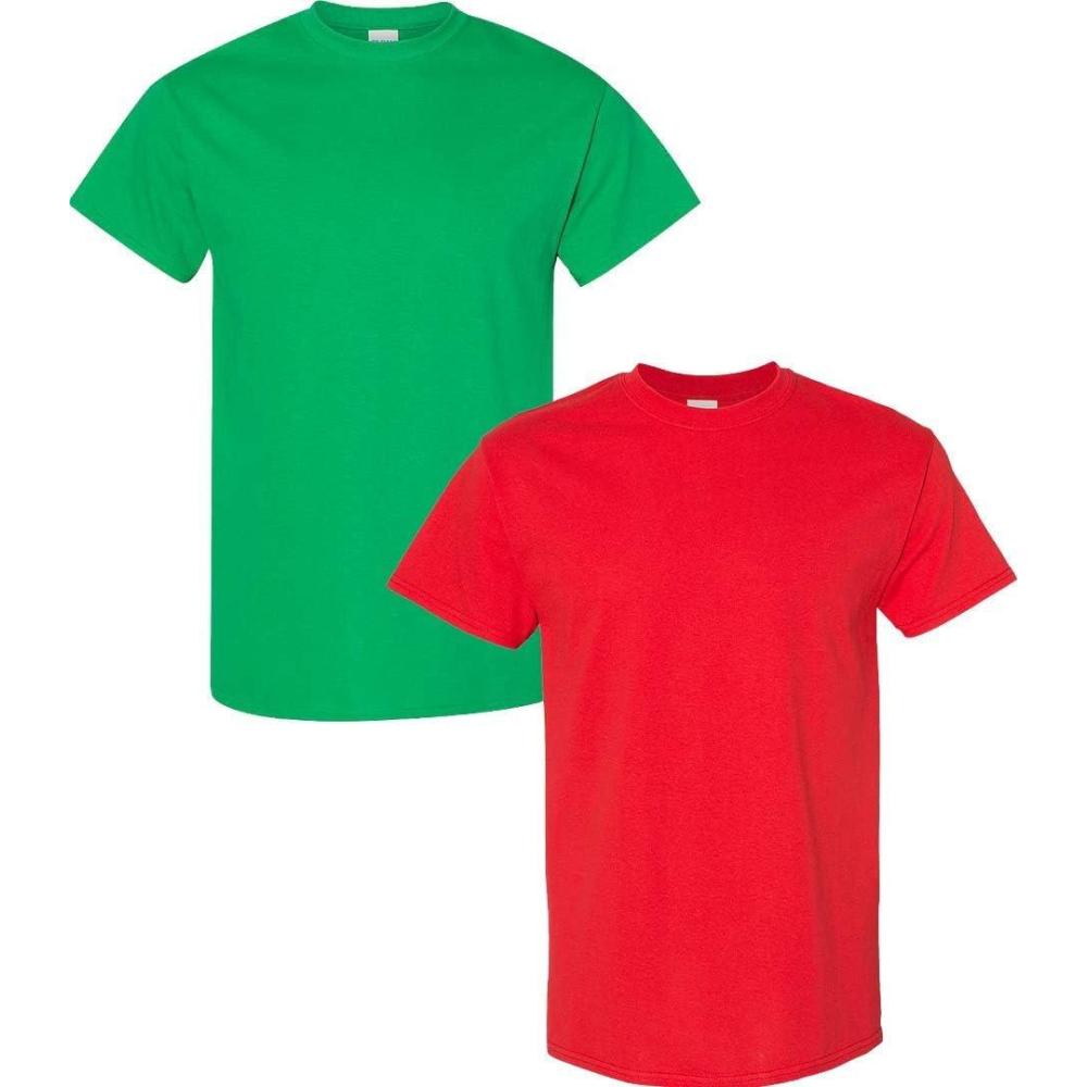 imageGildan Hammer Adult TShirt 2Pack Style GH0001 Irish Green  1 Red