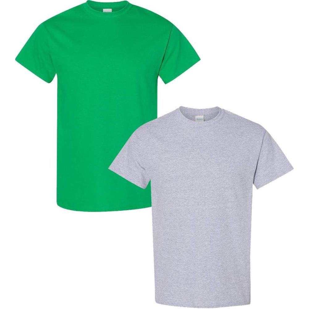 imageGildan Hammer Adult TShirt 2Pack Style GH0001 Irish Green  1 Sport Grey