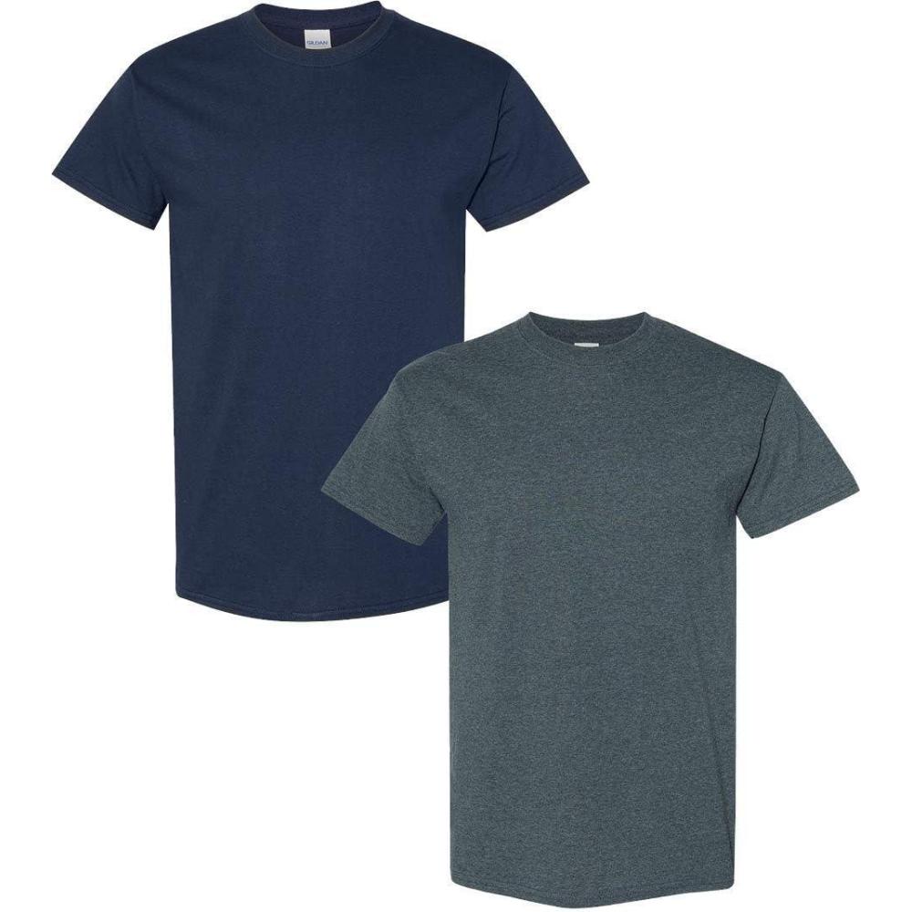 imageGildan Hammer Adult TShirt 2Pack Style GH0001 Navy  1 Dark Heather