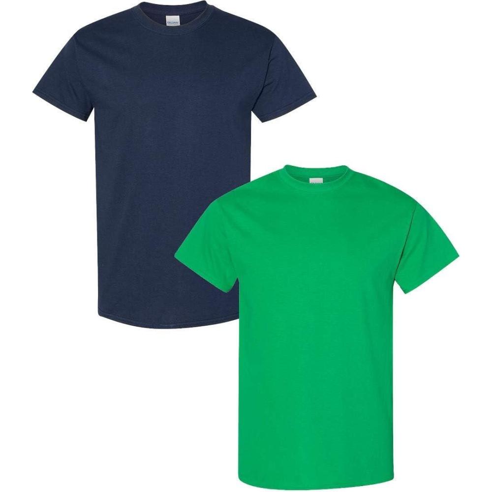 imageGildan Hammer Adult TShirt 2Pack Style GH0001 Navy  1 Irish Green
