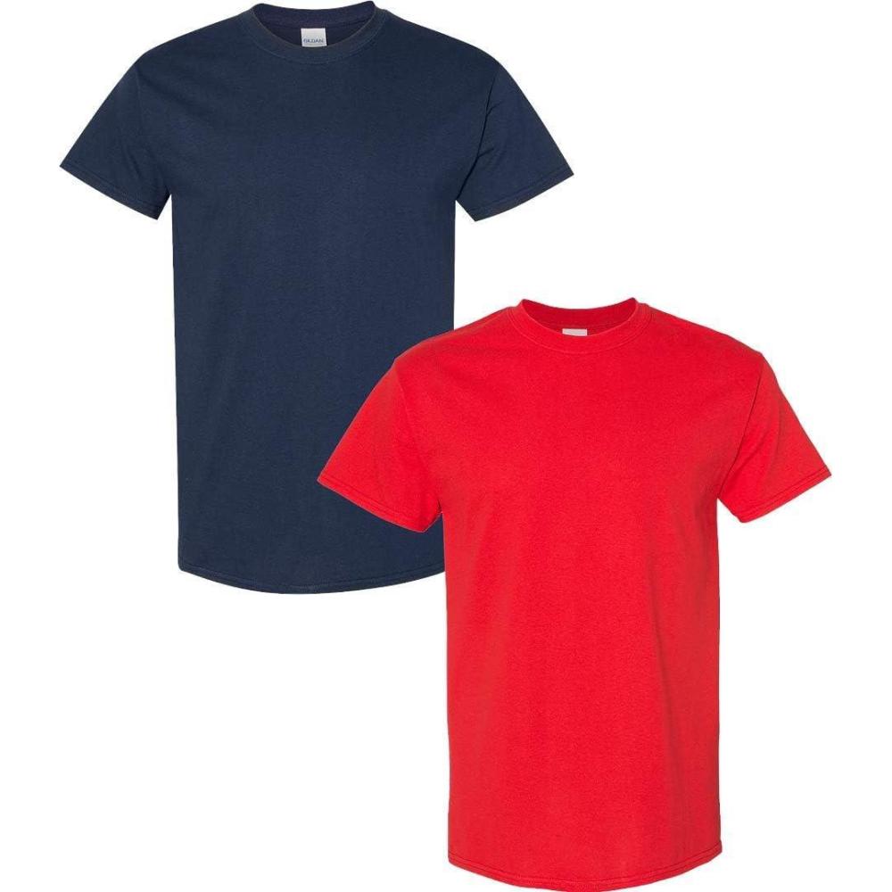imageGildan Hammer Adult TShirt 2Pack Style GH0001 Navy  1 Red