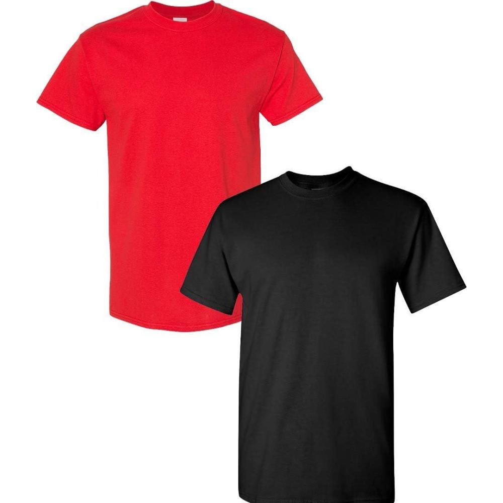 imageGildan Hammer Adult TShirt 2Pack Style GH0001 Red  1 Black
