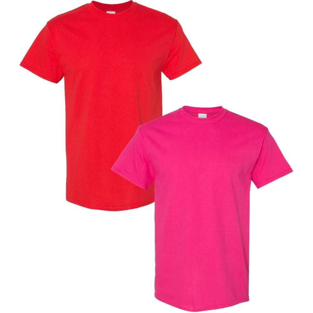imageGildan Hammer Adult TShirt 2Pack Style GH0001 Red  1 Heliconia