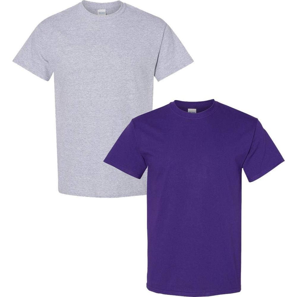 imageGildan Hammer Adult TShirt 2Pack Style GH0001 Sport Grey  1 Purple