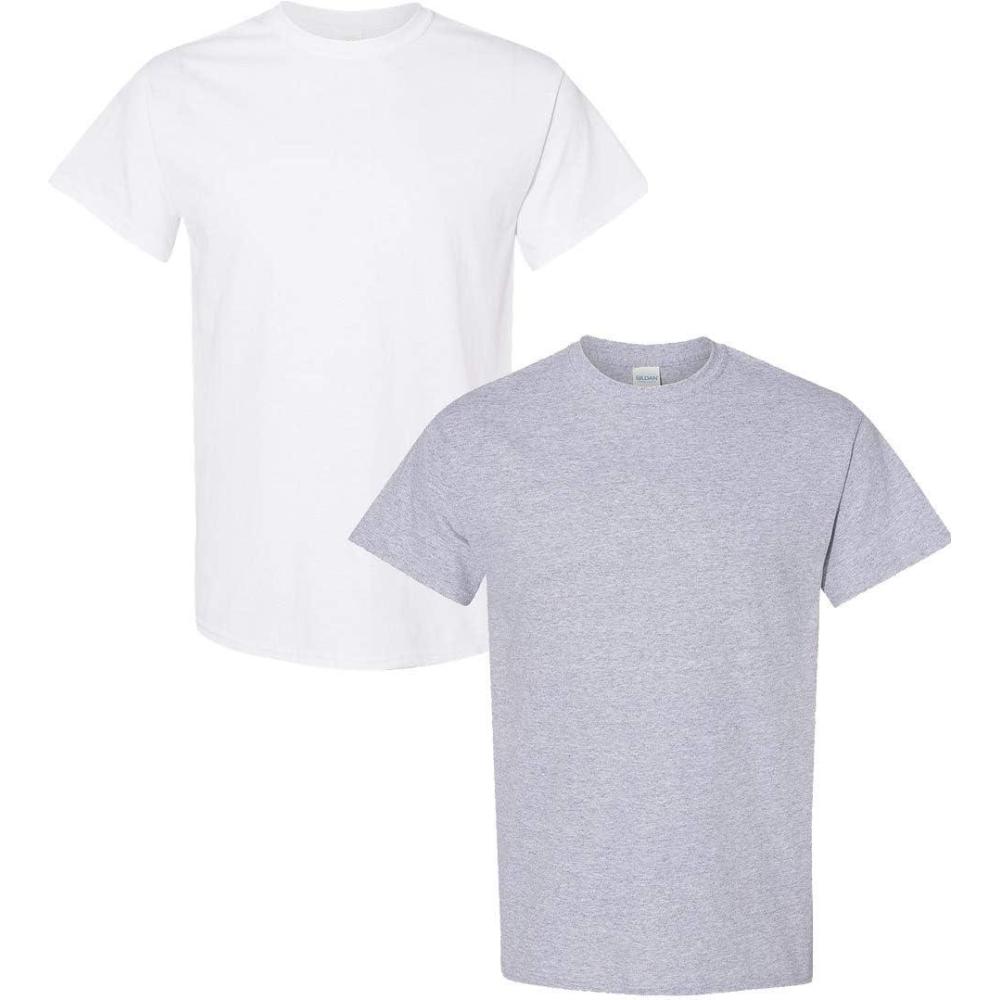 imageGildan Hammer Adult TShirt 2Pack Style GH0001 White  1 Sport Grey