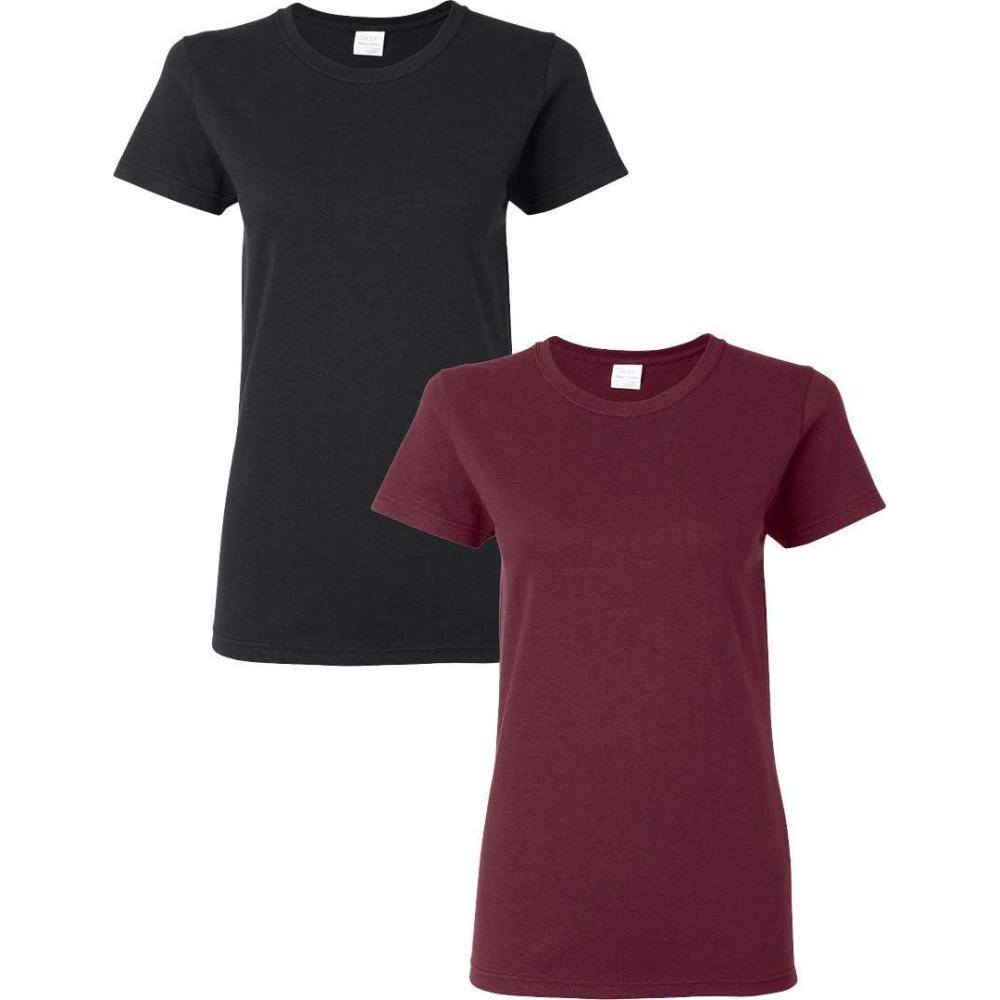 imageGildan Hammer Adult TShirt 2Pack Style GH000BlackMaroon