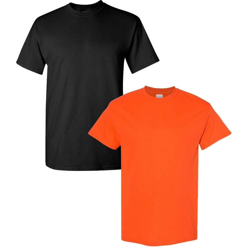 imageGildan Hammer Adult TShirt 2Pack Style GH000Blackorange