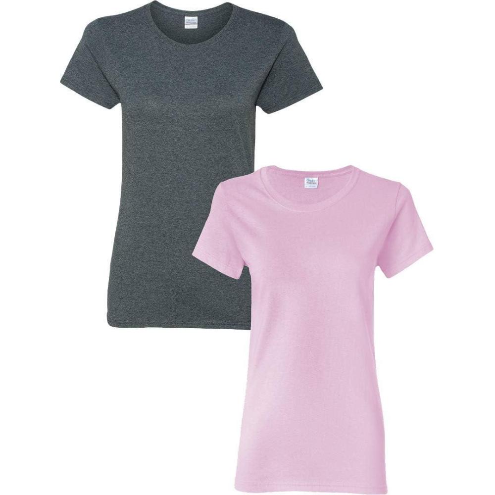 imageGildan Hammer Adult TShirt 2Pack Style GH000Dark HeatherLightpink