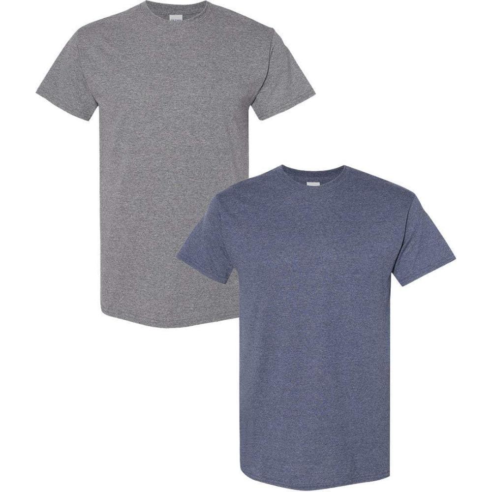 imageGildan Hammer Adult TShirt 2Pack Style GH000Graphiteheather Navy