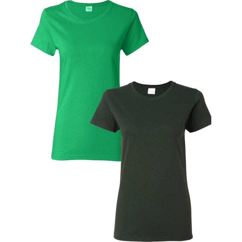 imageGildan Hammer Adult TShirt 2Pack Style GH000Irish Greenforest Green